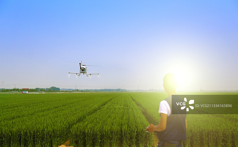 植保无人机喷洒农药图片素材