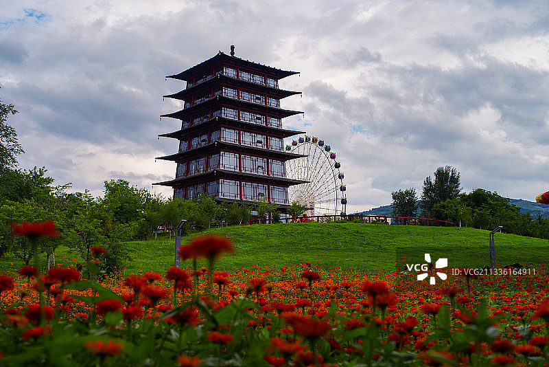 马跑泉水上公园 天水图片素材
