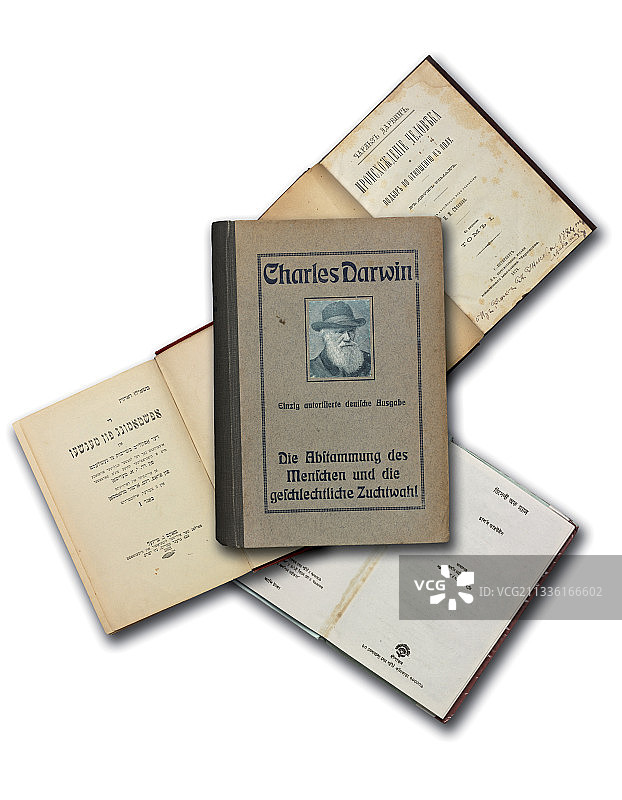 达尔文《人类的由来》图片素材