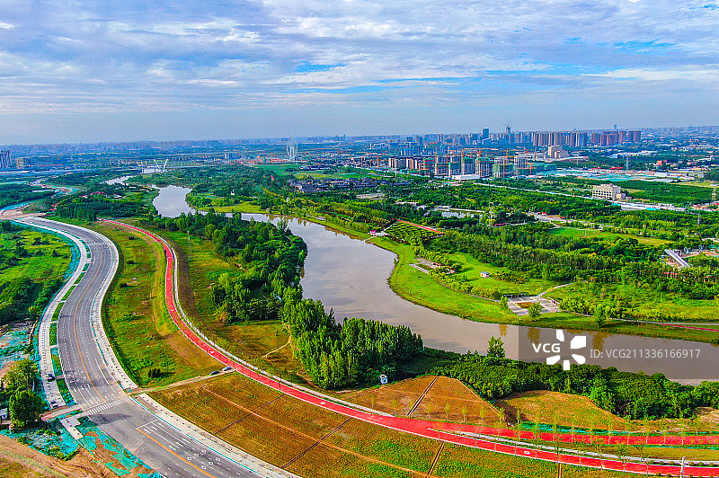 西安沣河湿地公园图片素材