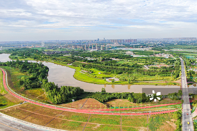 西安沣东沣河生态景区图片素材