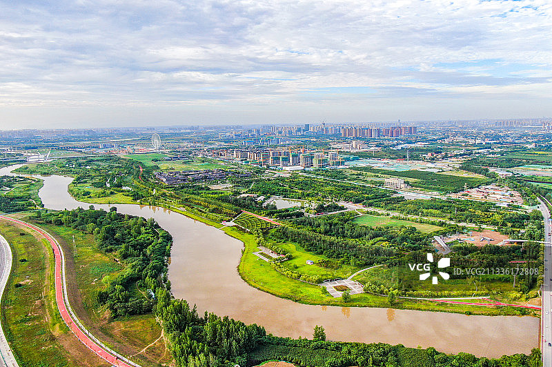 西安景区沣东沣河生态区图片素材