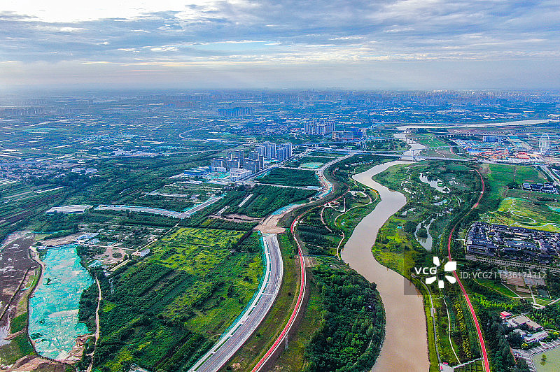 西安沣河湿地公园图片素材