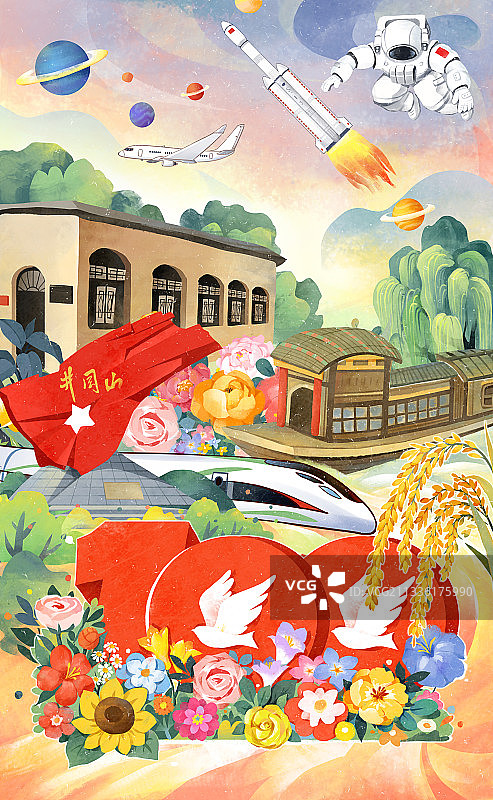 建党100周年图片素材