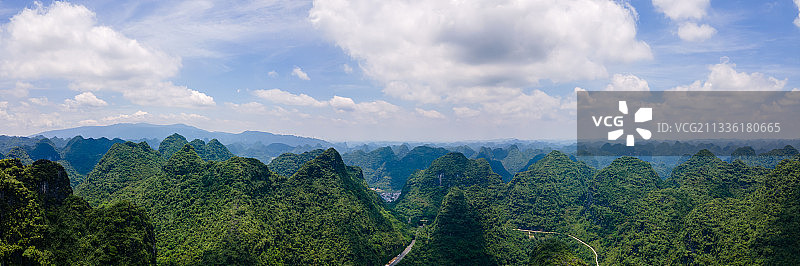 广西南宁上林县大龙湖景区航拍图片素材
