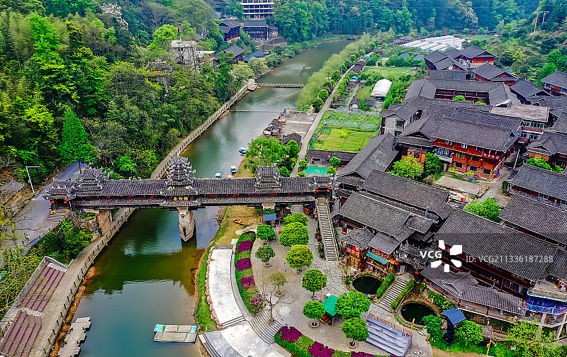 湖南怀化通道县皇都侗寨景区图片素材