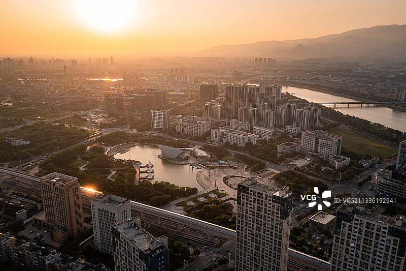 金华金东新城施光南音乐广场图片素材