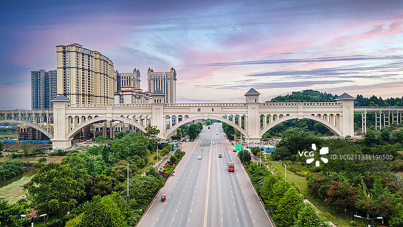 乐至毗河引水渡桥图片素材