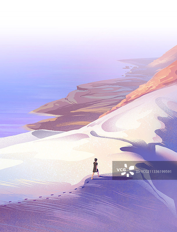 孤独的沙漠旅行图片素材