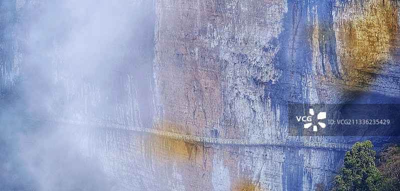 绝壁栈道图片素材