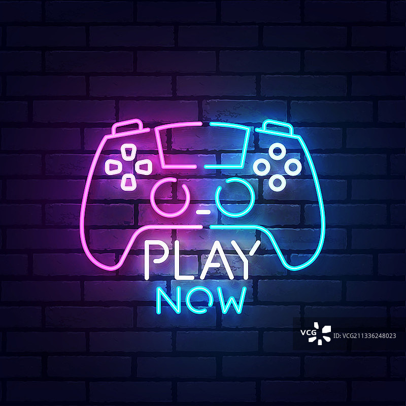 立即畅玩霓虹灯标志横幅图片素材