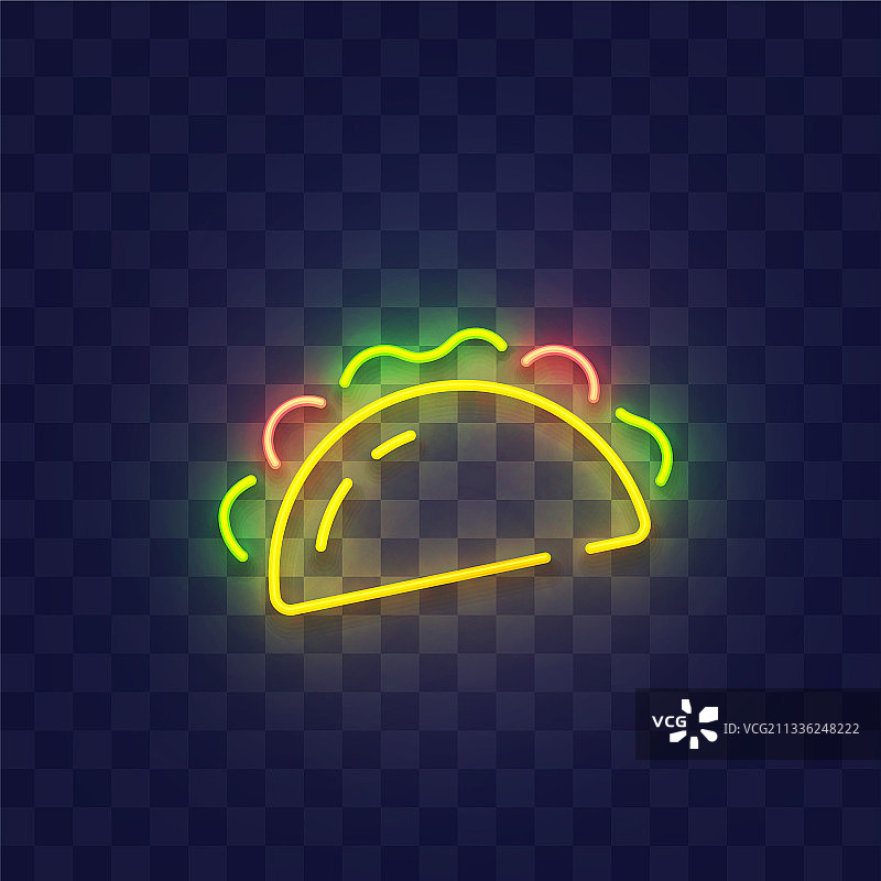 墨西哥卷饼霓虹灯标志图片素材