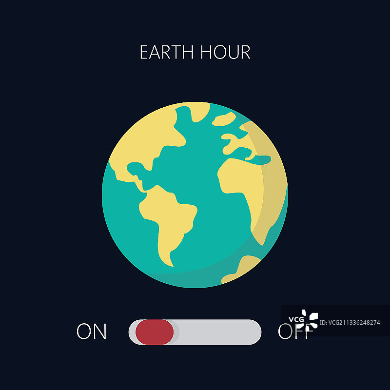 地球一小时我们的星球生态概念图片素材