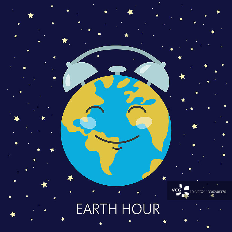 地球一小时我们的星球生态概念图片素材