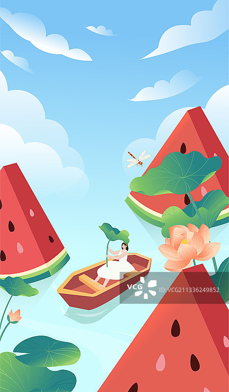 夏季度假旅行插画图片素材