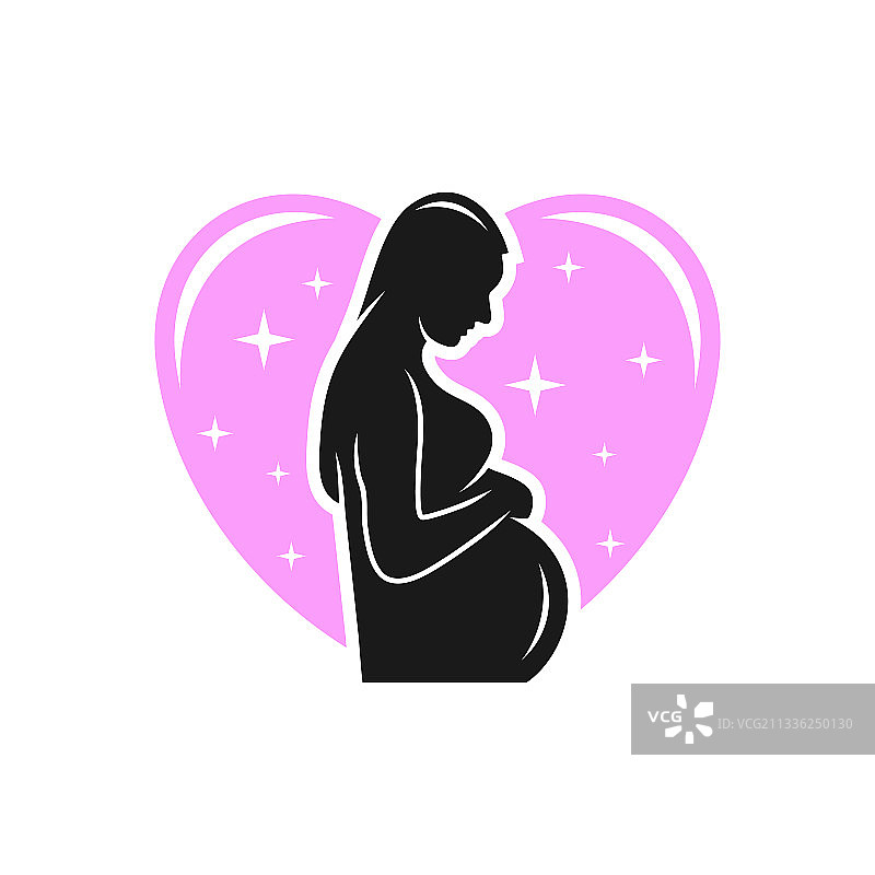 孕妇符号logo设计图片素材