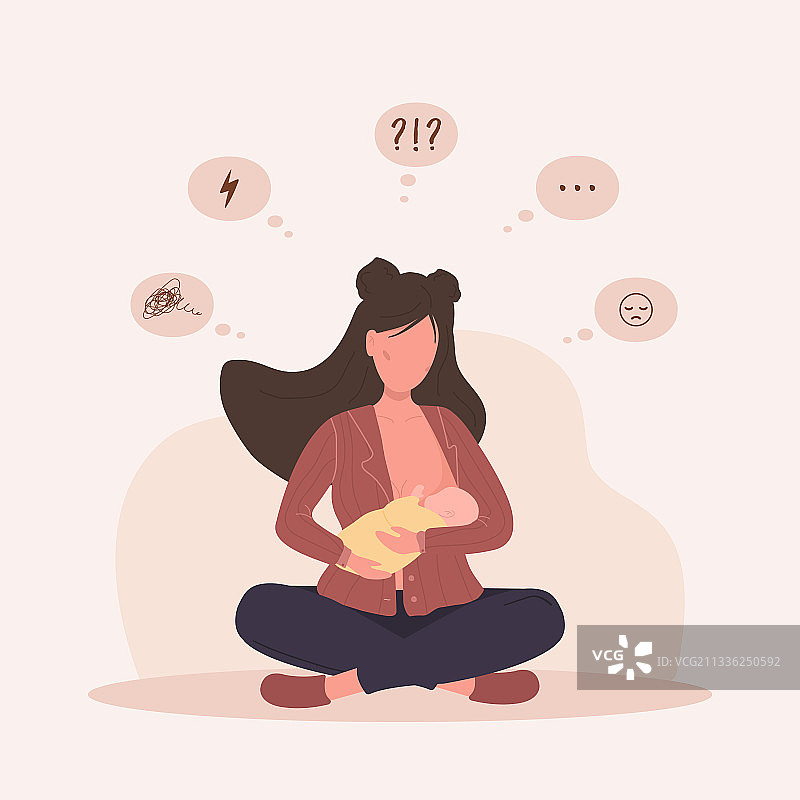 产后母乳喂养问题图片素材