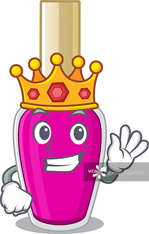 谦逊的国王粉色指甲油设计图片素材