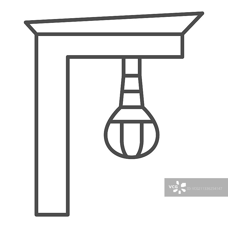 游乐设施细线图标：拳击袋图片素材