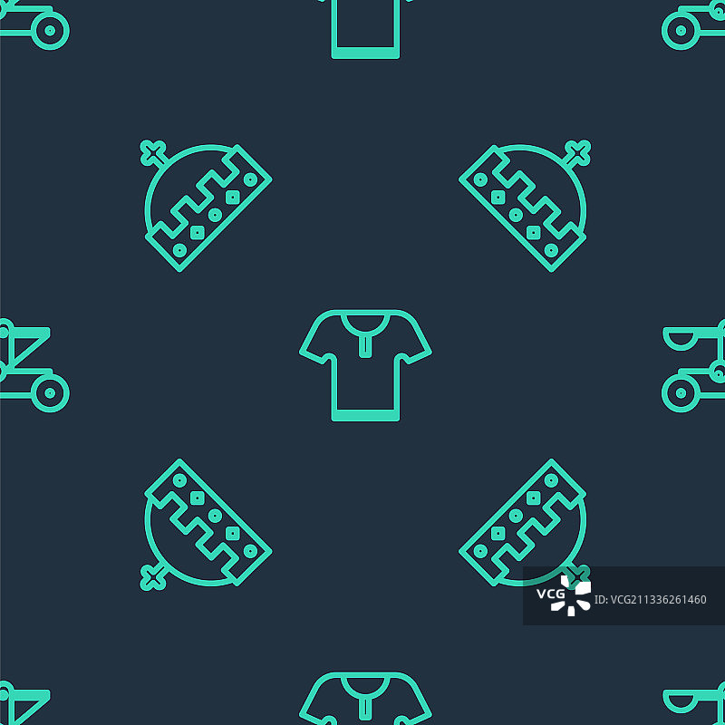 带有盔甲、皇冠和弹射器的线条集合图片素材