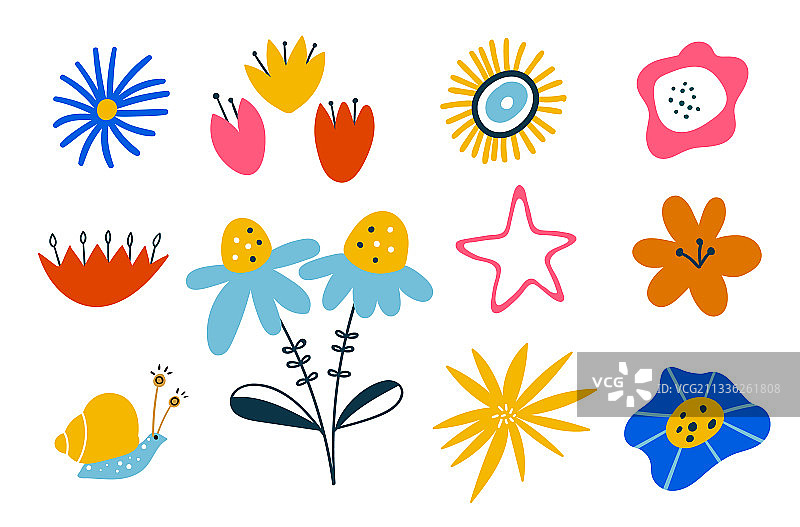 花卉、树枝、粉色玫瑰、绿色叶子组合图片素材