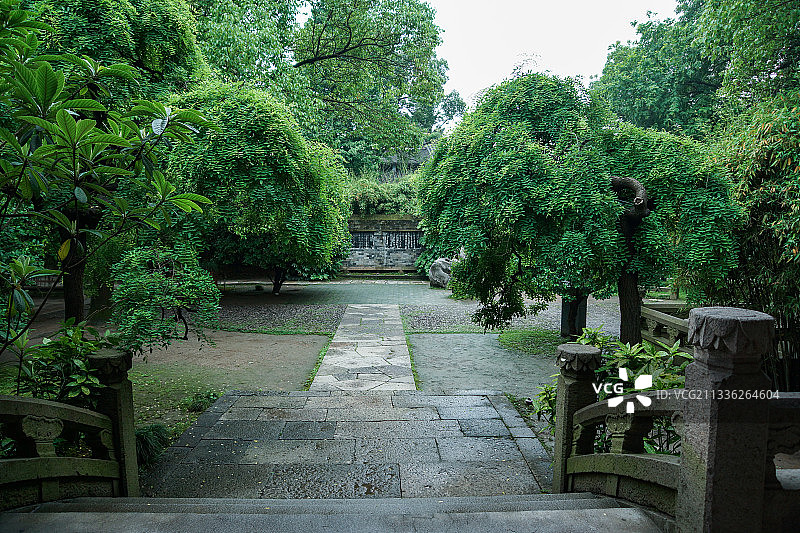 沈园中式庭院风光图片素材