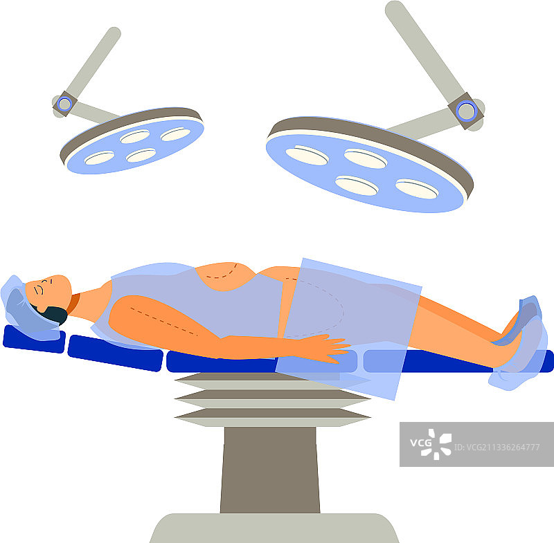 整形手术台构成图片素材