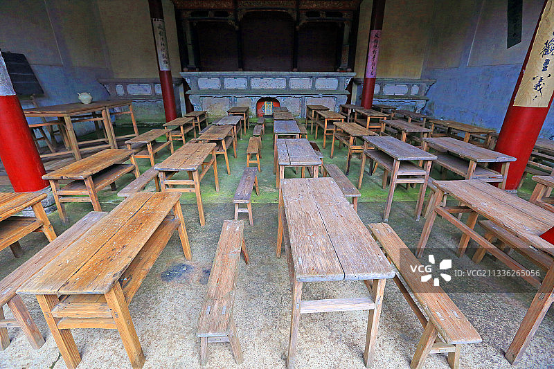 福建龙岩古田会议旧址古田会议会场图片素材