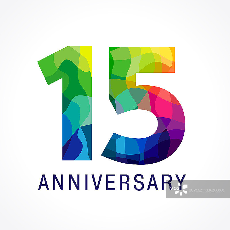15周年彩色标志图片素材