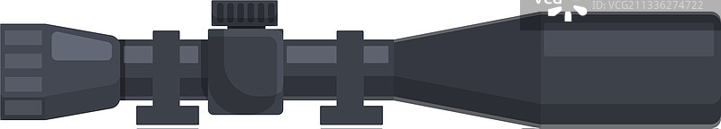 卡通风格的军用伸缩瞄准镜图标图片素材