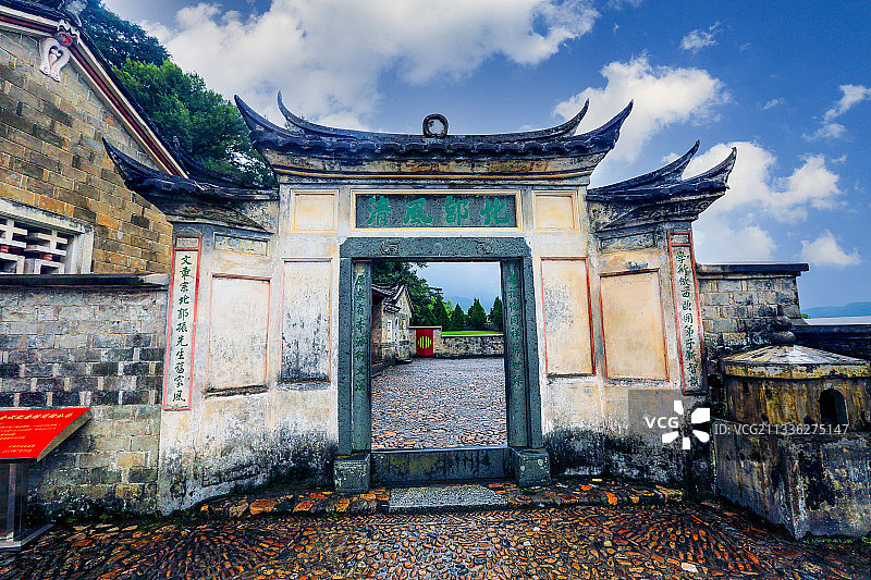 福建龙岩古田会议会址外景图片素材