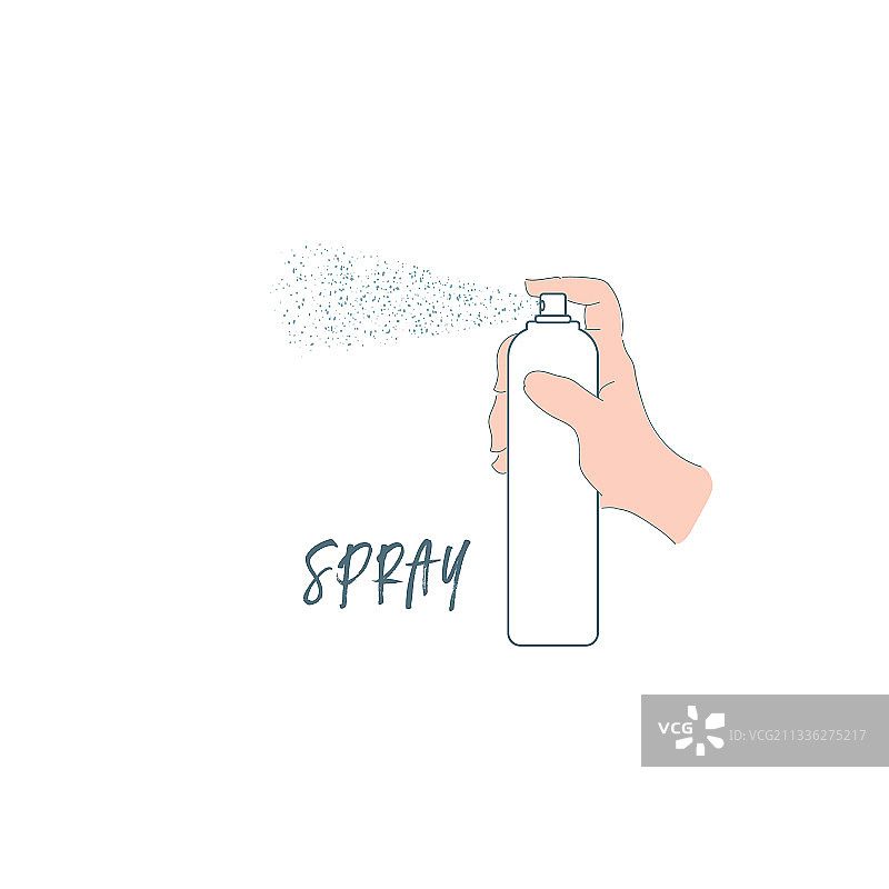 手中的气雾喷枪图片素材