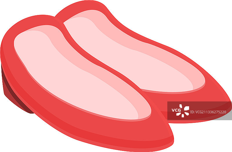 卡通风格的红色捐赠鞋子图标图片素材