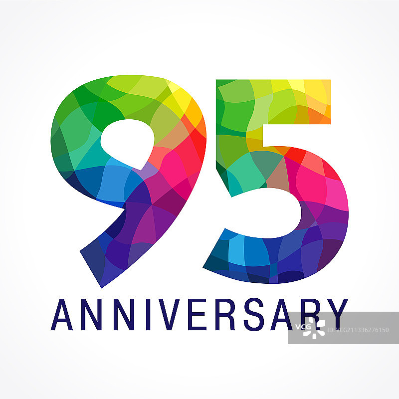 95周年彩色标志图片素材