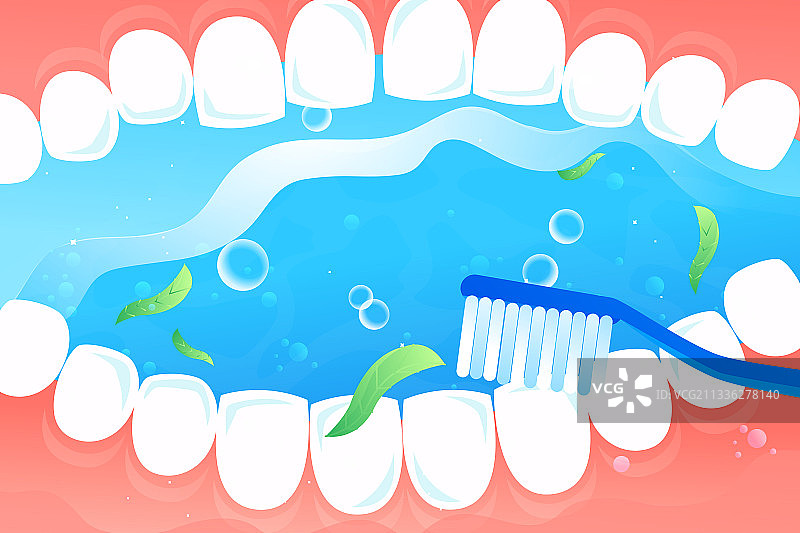 卡通爱牙日牙齿牙龈洁牙健康牙科医生种植牙口腔医疗健康矢量插画图片素材