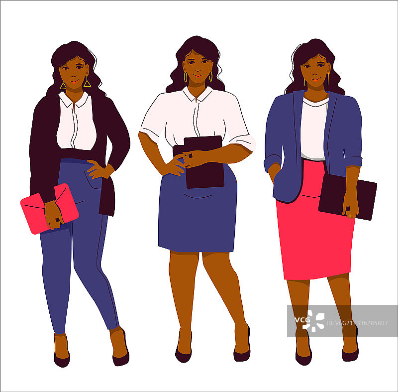 三名有魅力的非洲职场人士图片素材