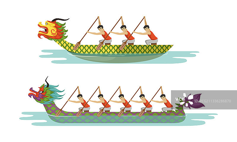 参与者众多的端午节龙舟赛图片素材