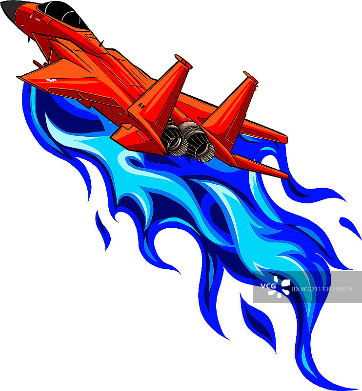 火红的军用战斗机图片素材