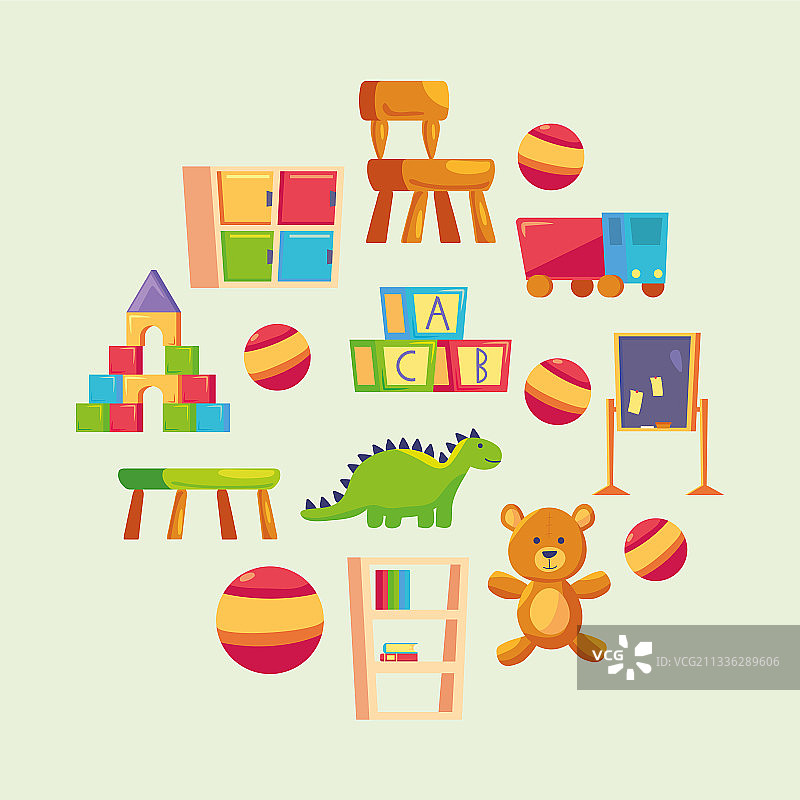 托儿所周边图标图片素材
