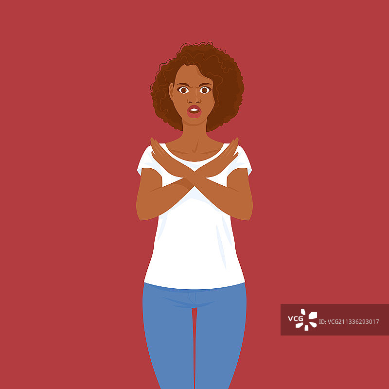 穿着休闲服装，留着非洲发型的黑人女性图片素材