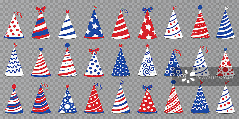 彩色生日帽庆祝图片素材