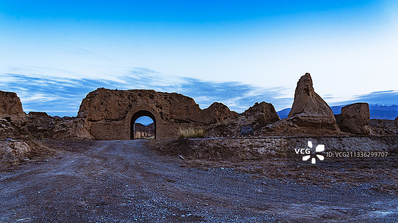 明长城 （张掖山丹峡口古城）图片素材