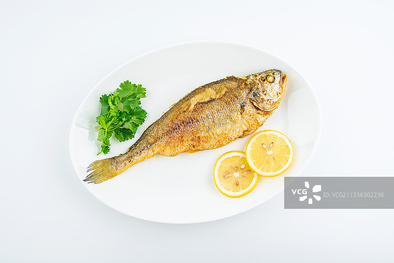 中餐菜品香煎黄花鱼图片素材