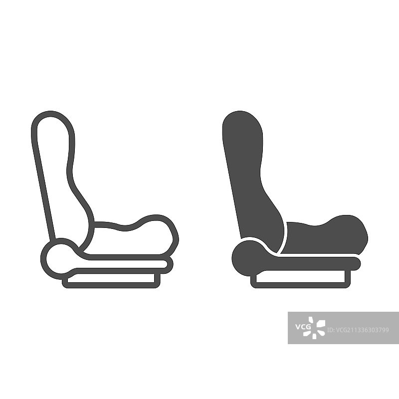 汽车座椅线条图标图片素材