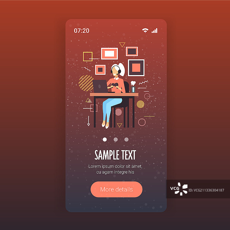 女孩博客评论游戏视频图片素材