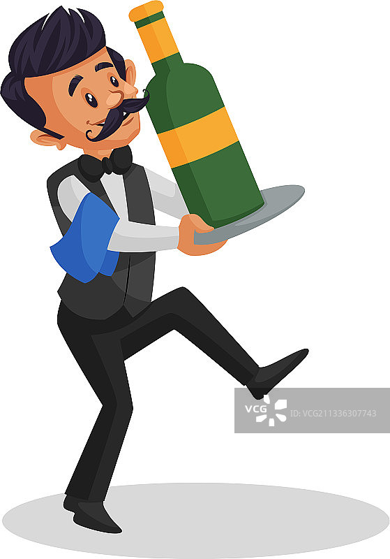 卡通服务员图片素材