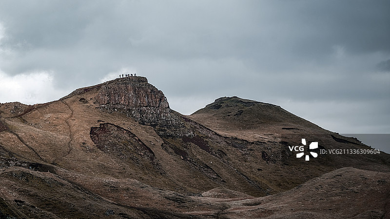 高山上的游客图片素材