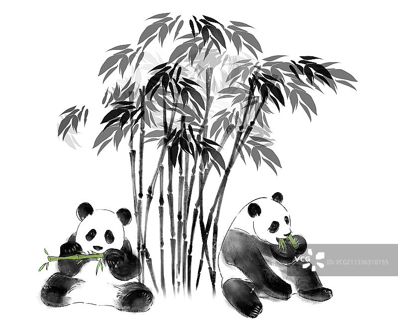 熊猫家庭图片素材