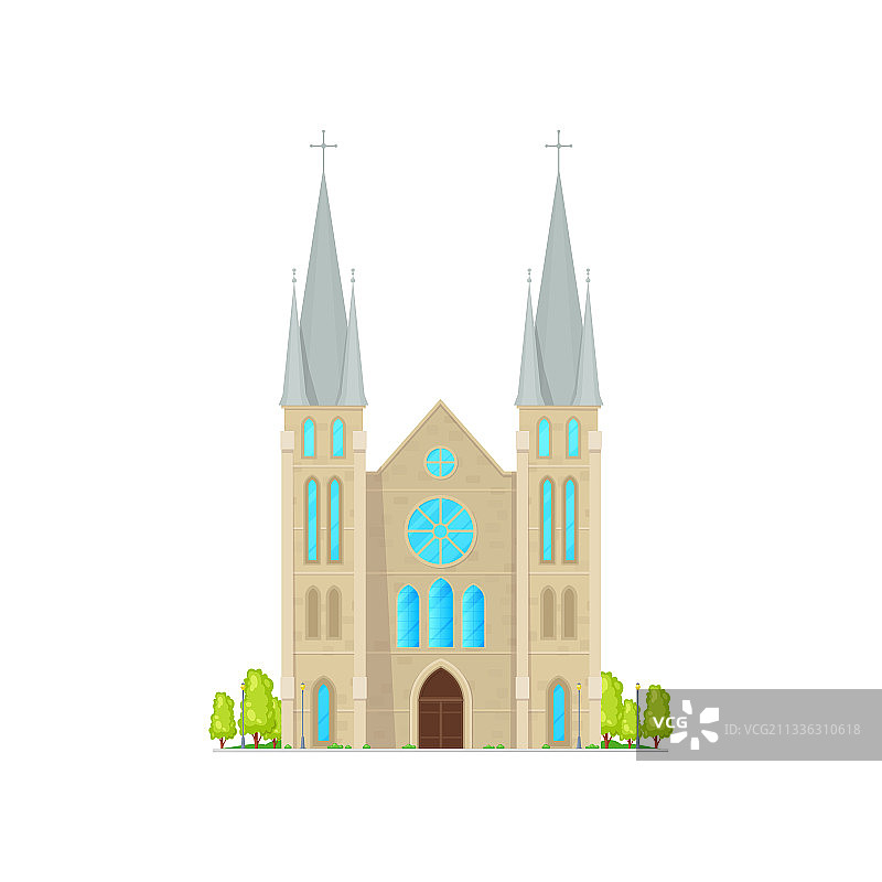 天主教教堂隔离教堂图标图片素材