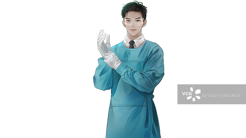 人物立绘之男医生图片素材